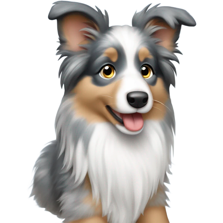 Blue Merle Shetland sheepdog puppy  emoji