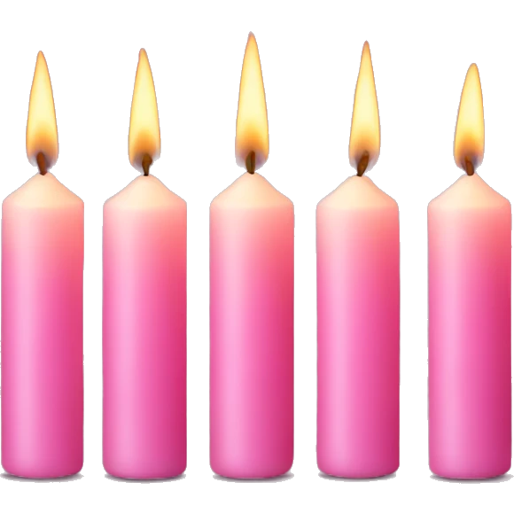 Pink candles emoji