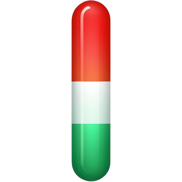A vertical capsule-shaped progress bar with a color gradient from green at the bottom to red at the top. The bar is divided into segments by thin lines, with bold, outlined numbers scaling upward next to it.  emoji