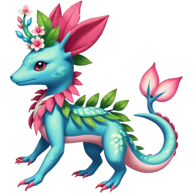 Shiny Exotic Salandit-Sylveon-Shaymin-Meganium-Hybrid-Creature emoji