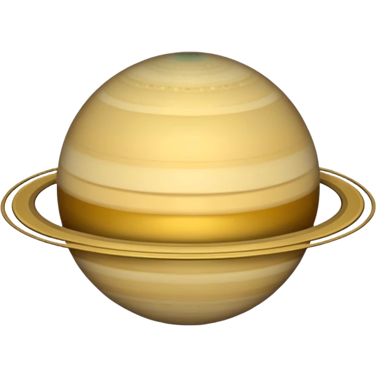 Quiero un emoji de Saturno pero que sea minimalista tipo transparente, es decir la forma pero sin color emoji