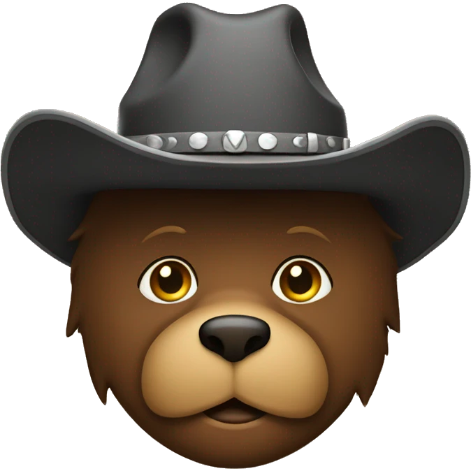 A bear in a cowboy hat emoji