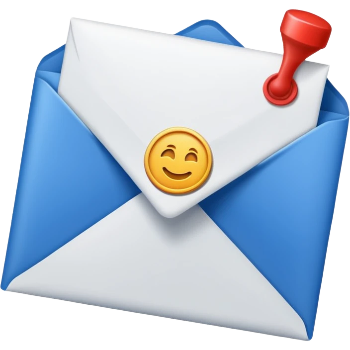 Letter with stamp on it emoji