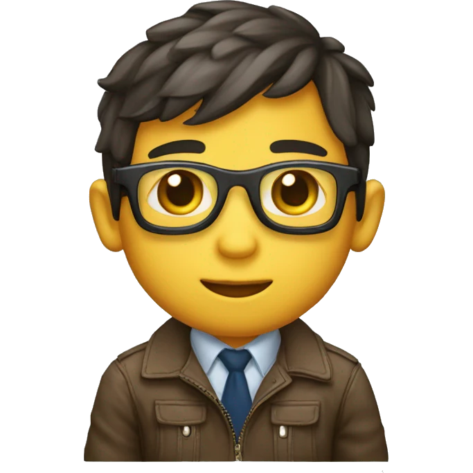 Niño rubio con gafas emoji