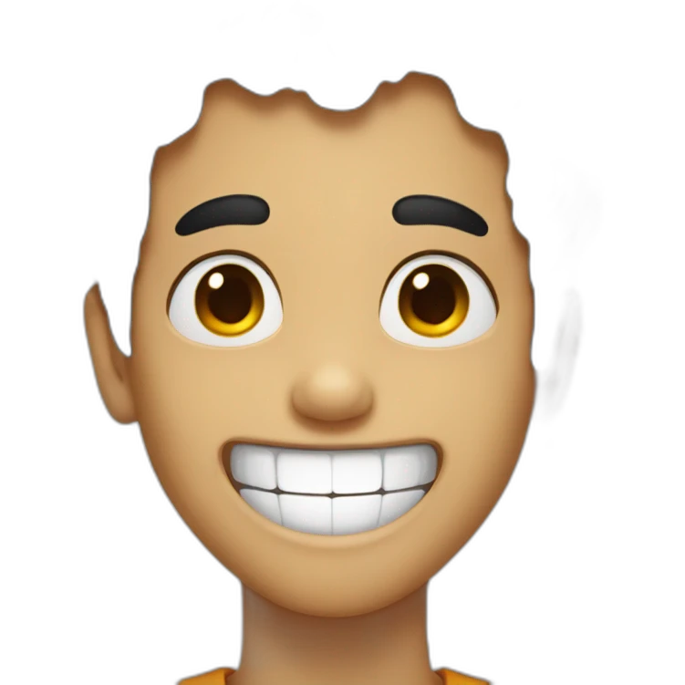 A laughing boy with black hair emoji