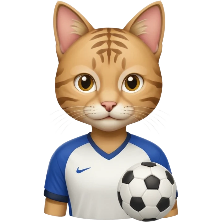 Cat soccer player emoji