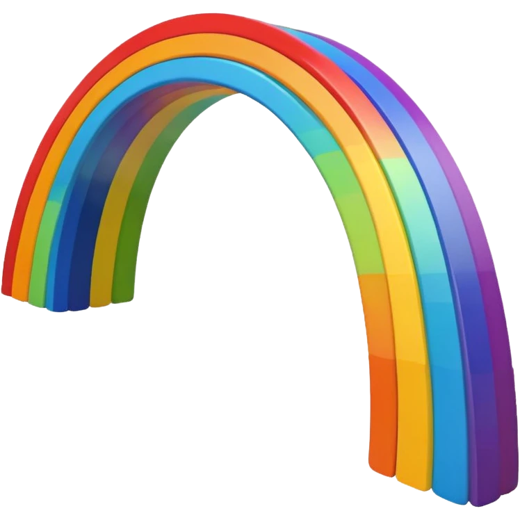 A rainbow swas emoji