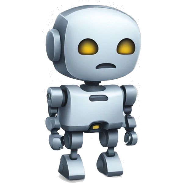 Literal representation of chat and bot emoji