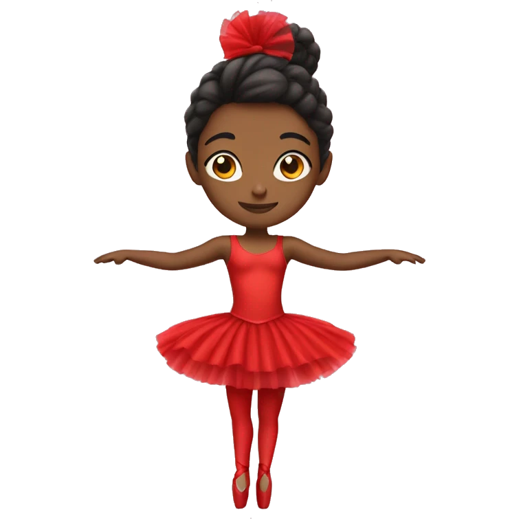 Ballerina with a big red tutu emoji