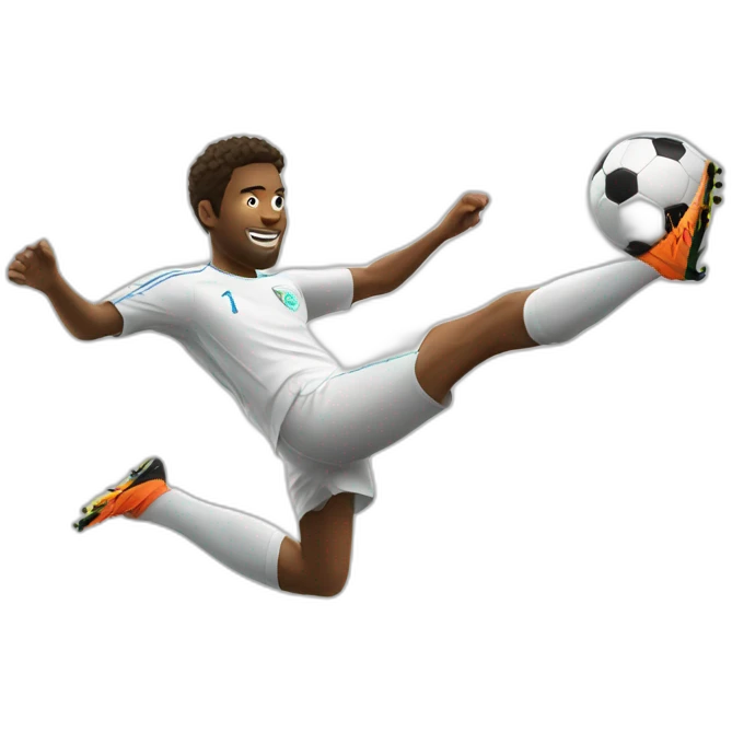 soccer player kicking emoji