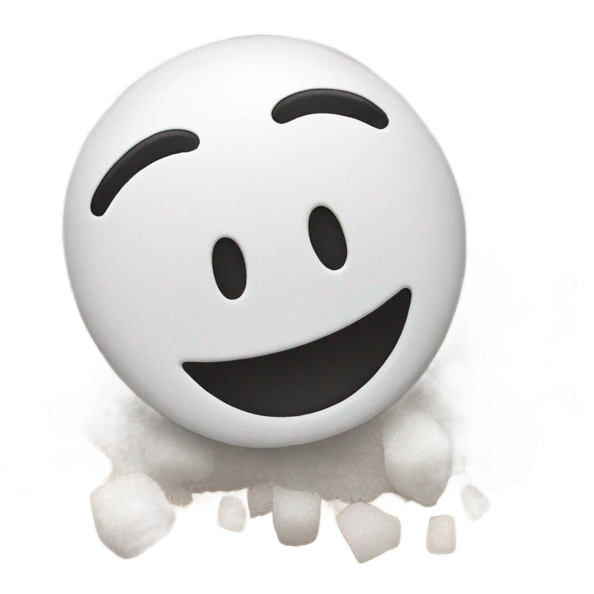 smiling face with a pile of salt emoji