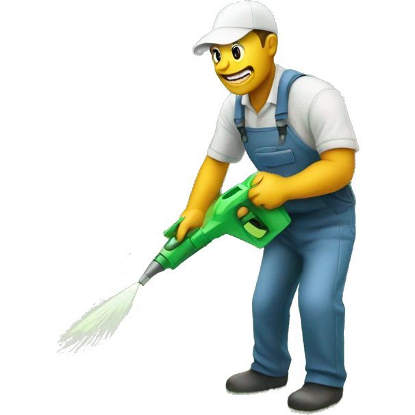 Spraying a lawn  emoji