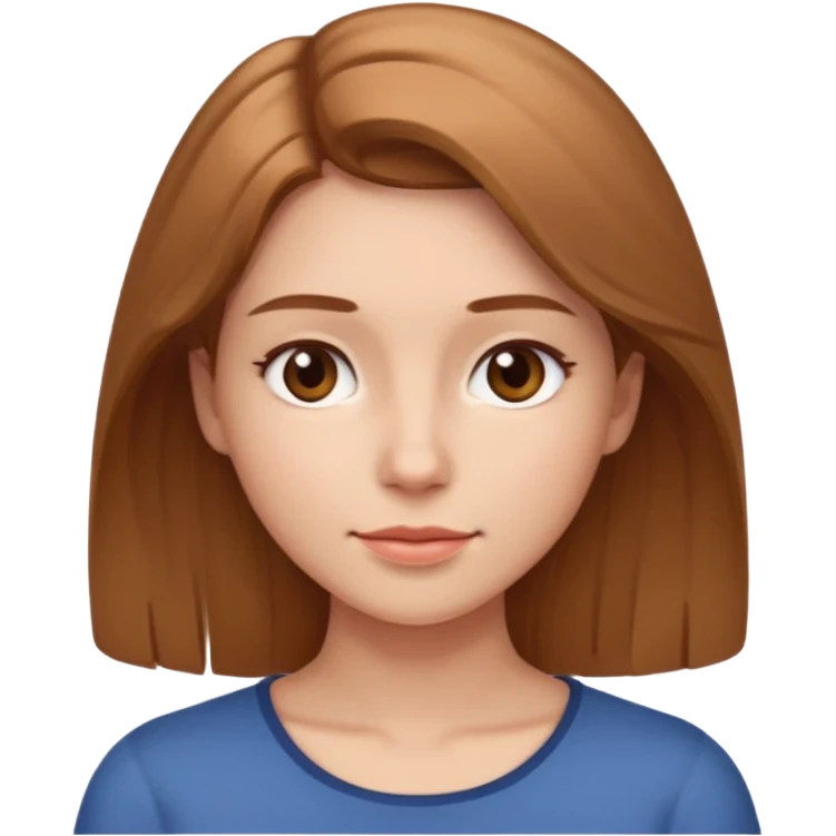 Woman tilting her head towards her shoulders, face is relaxed emoji