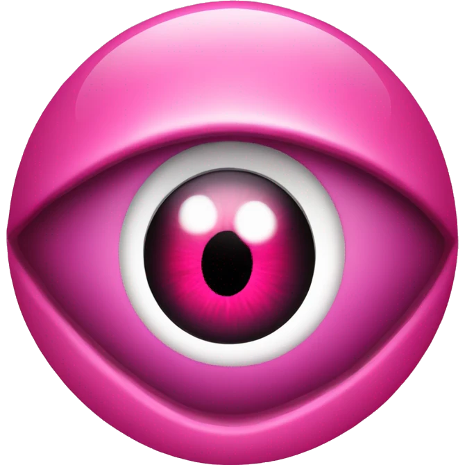 Pink evil eye emoji