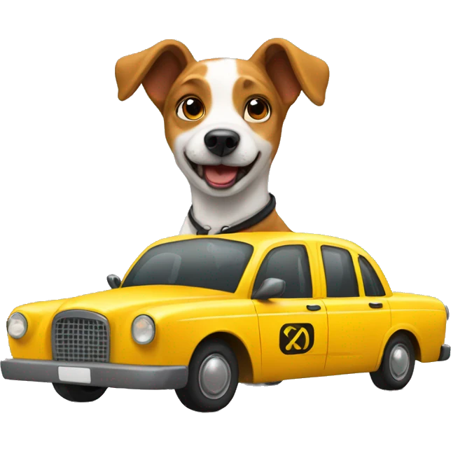 Taxi dog  emoji