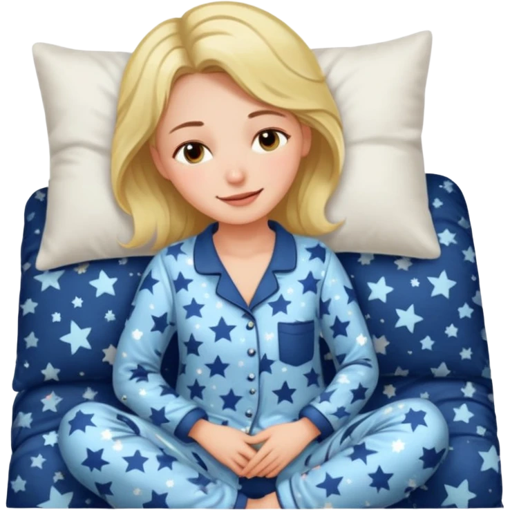  "type": "human",
      "look": "woman in star-print pyjamas, sleepy smile", emoji