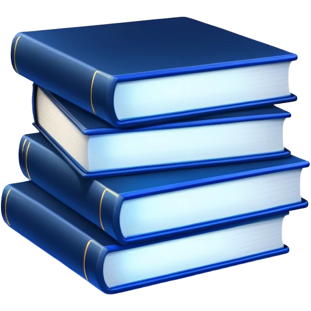 2 dark blue neon books emoji