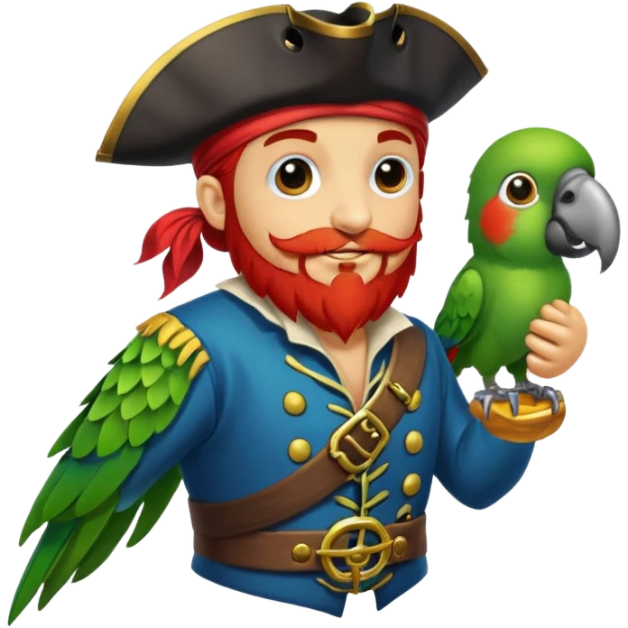 pirate and parrot emoji
