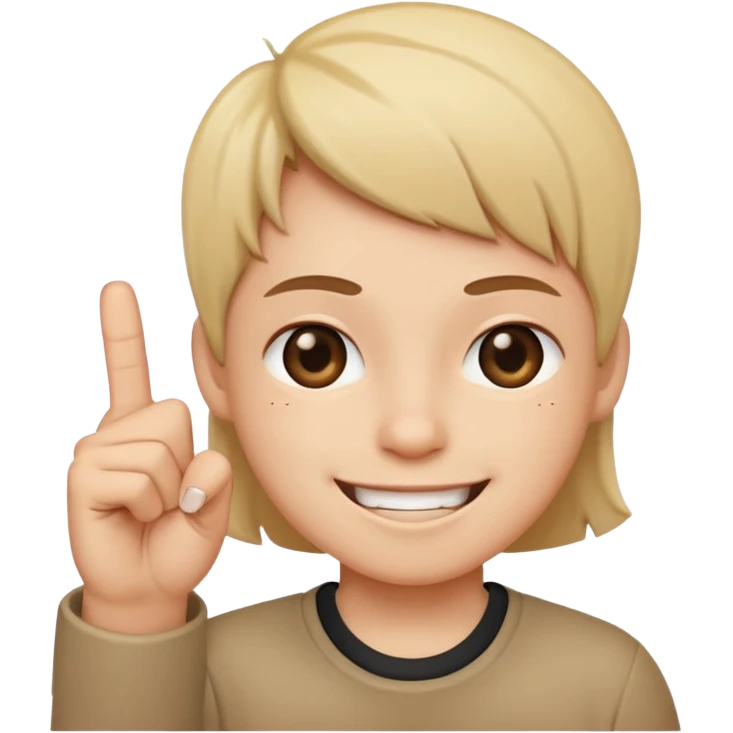smiling with middle finger emoji