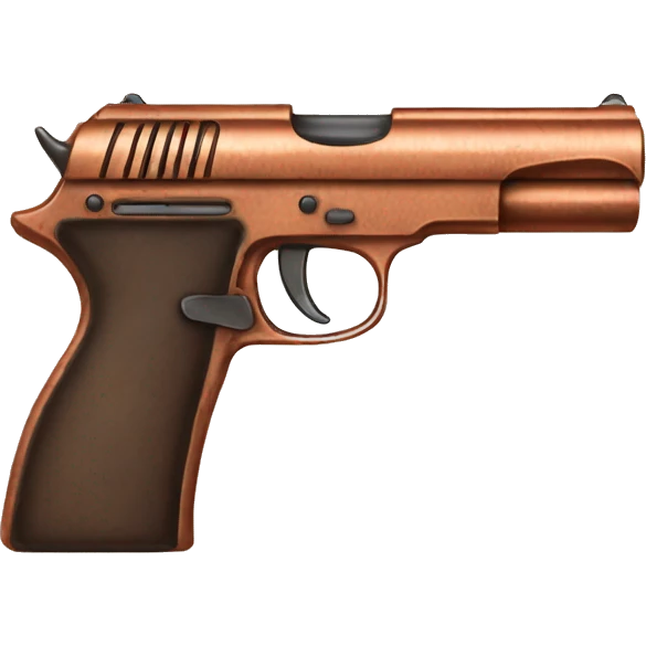 Copper pistol emoji