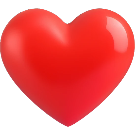 a red heart with a shine emoji