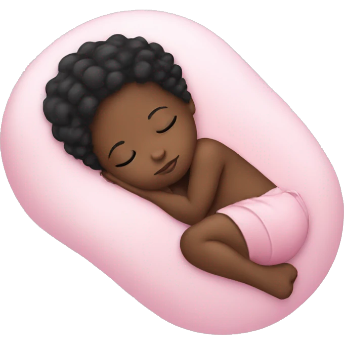 Baby pink black girl sleeping  emoji