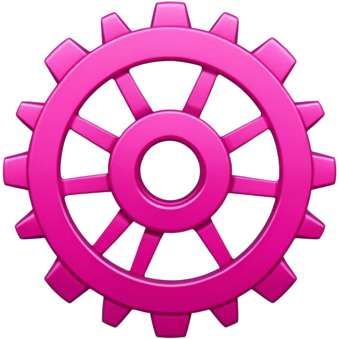 modern pink gear emoji