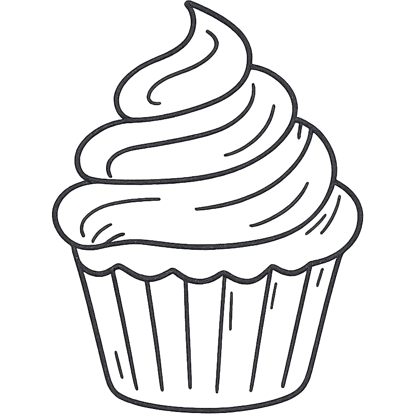 A cupcake with pink icing emoji