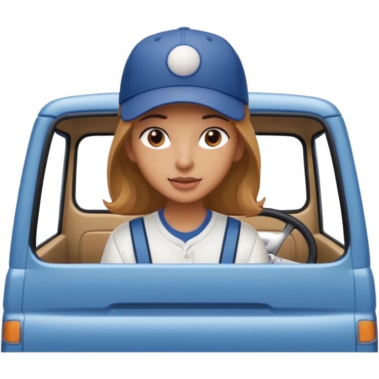 Muchacha en camioneta gmc emoji