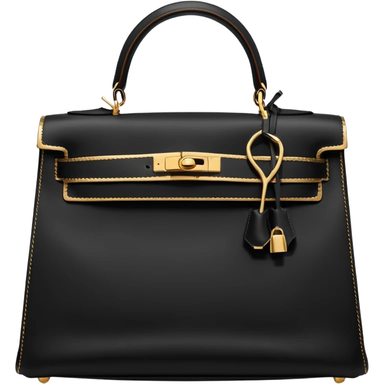 rare black kelly hermes bag emoji