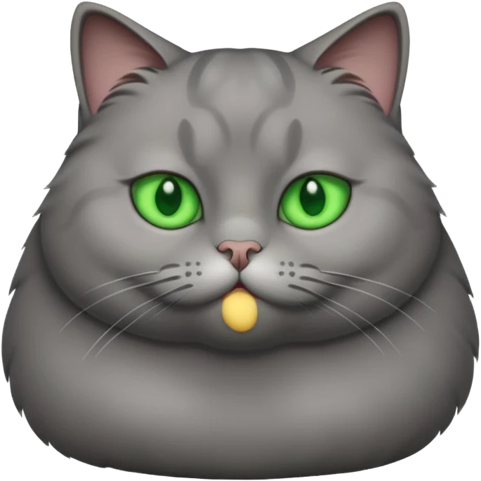 Fat gray cat emoji