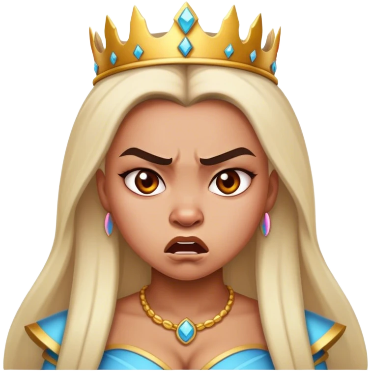 Angry kola princess  emoji
