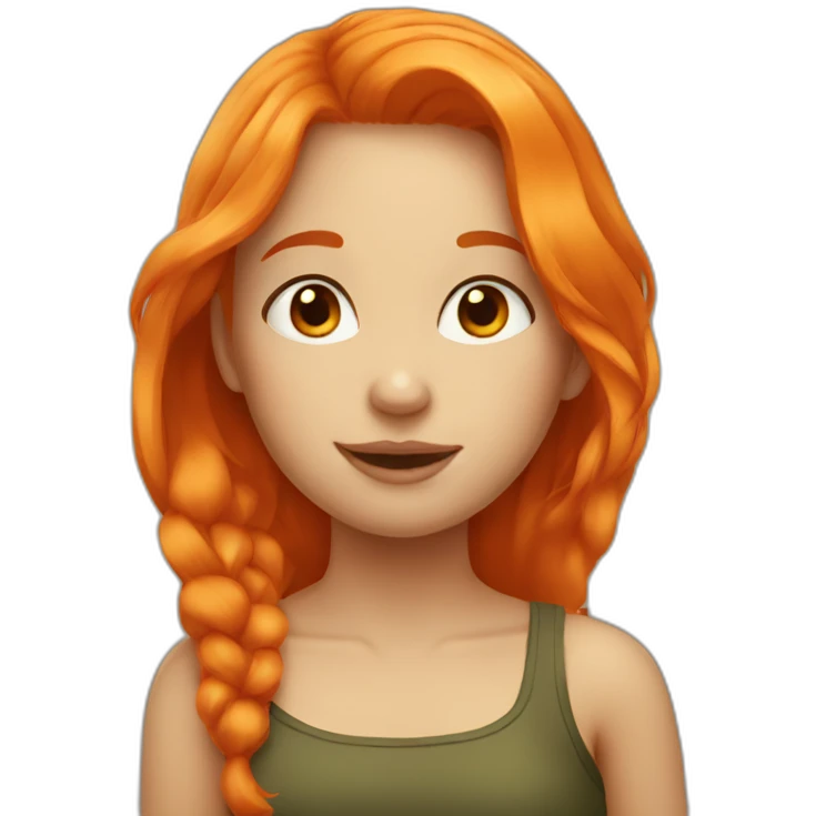 girl with orange hair emoji
