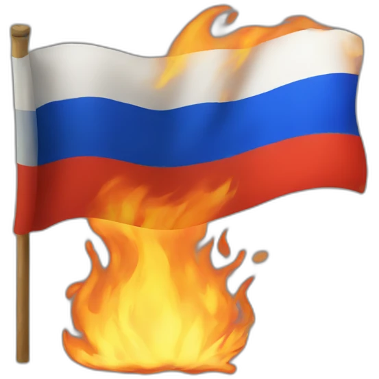Burning-russian-flag emoji