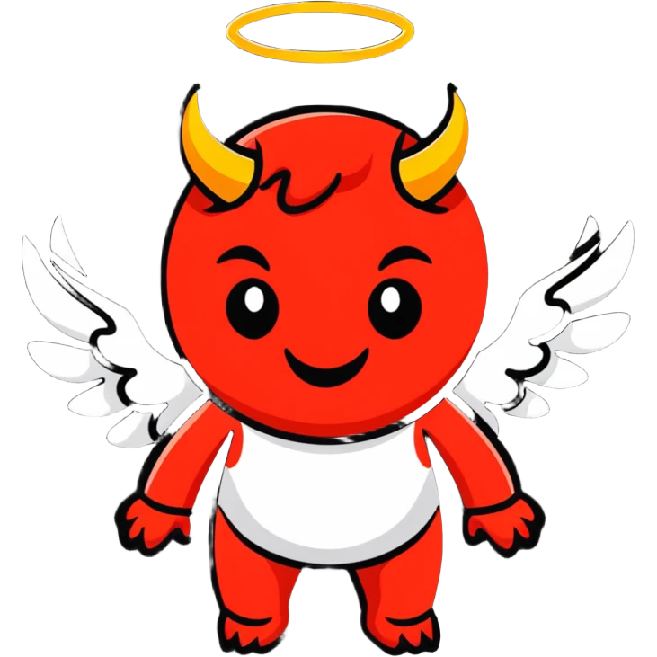 devil with angel halo emoji
