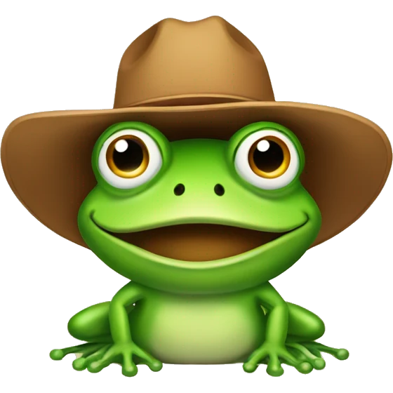 frog with cowboy hat emoji