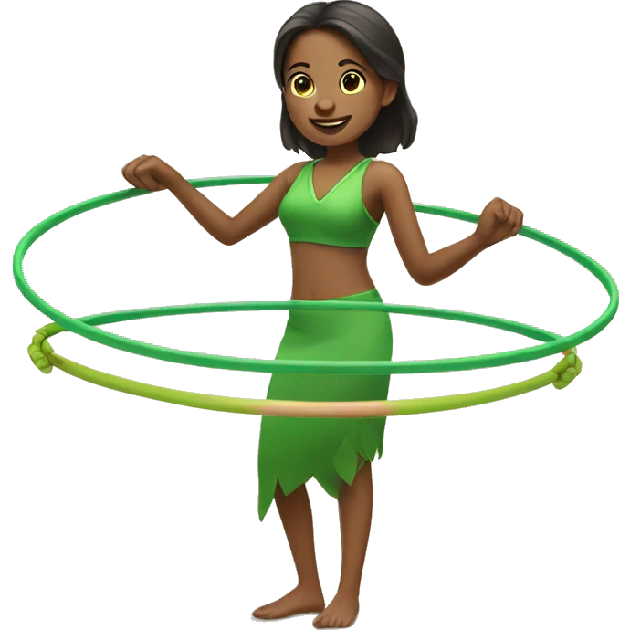 Hula hooping girl emoji
