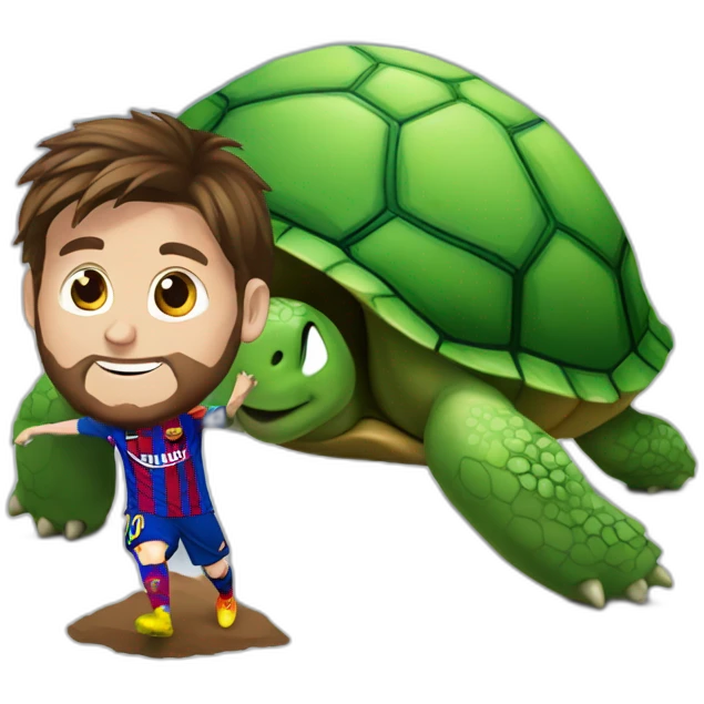 Messi sur tortue emoji