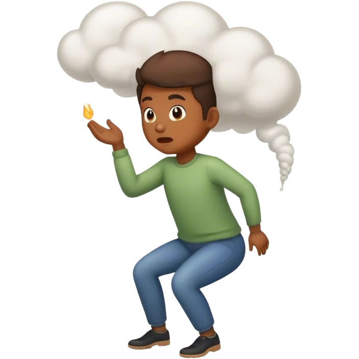 Fart blasting out of rear end hole emoji