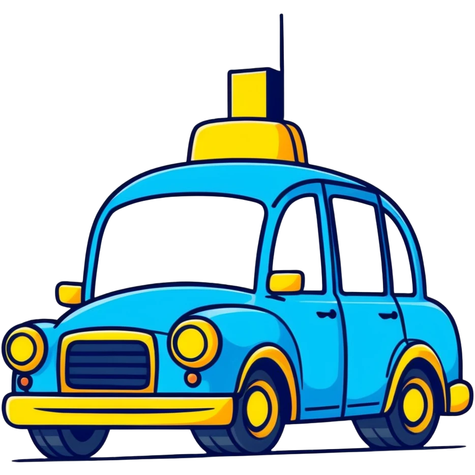 cute yellow NYC taxi cab emoji