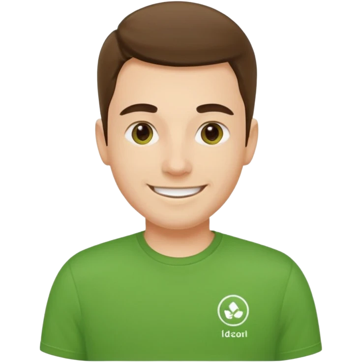 manager of delivery company in green t-shirt emoji