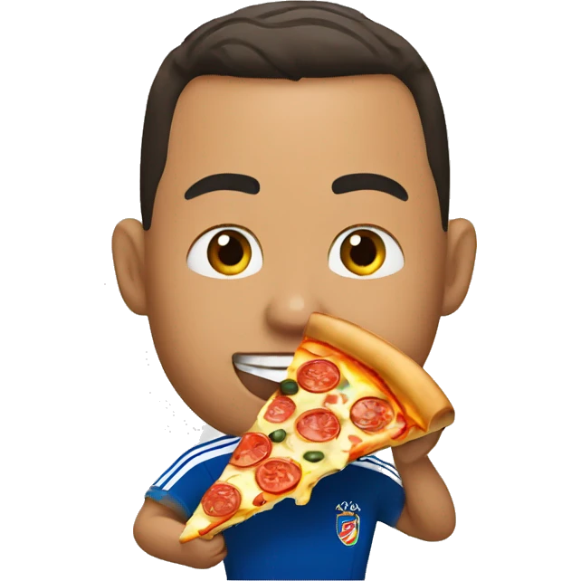 Ronaldo eating pizza emoji