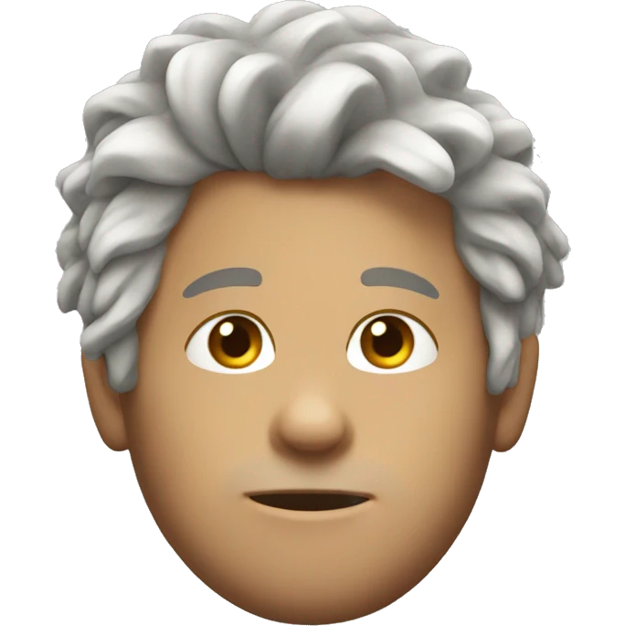 young white man with messy hair emoji