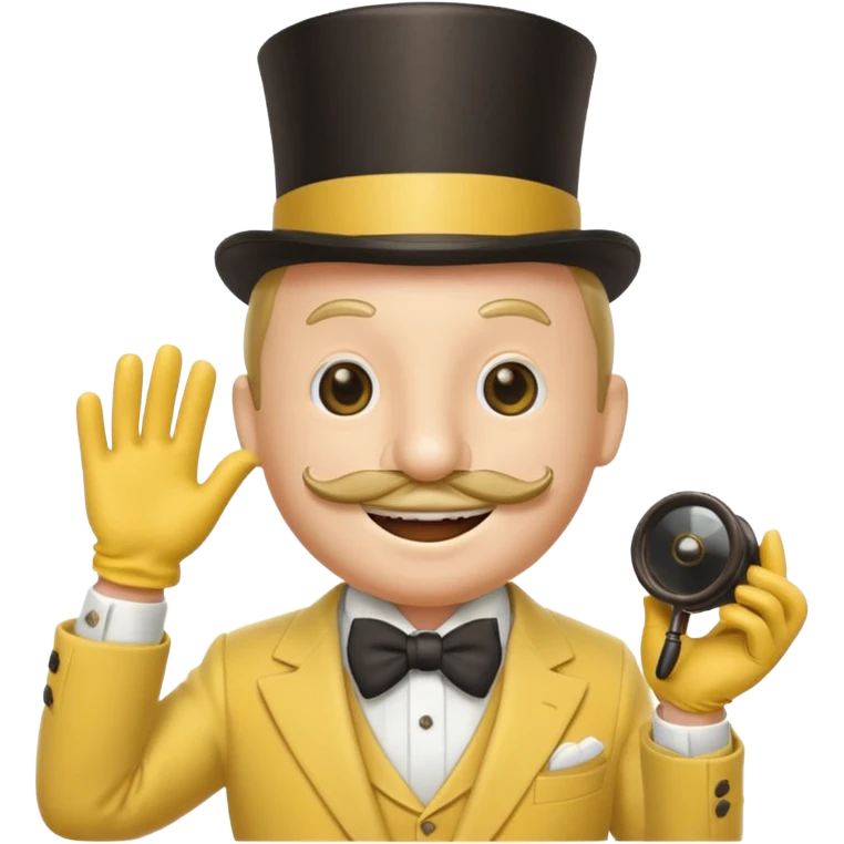 The monopoly fella with a monocle and yellow emoji