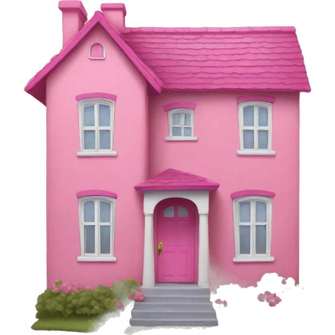 pink house emoji