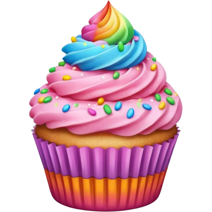 Cupcake with pink icing emoji