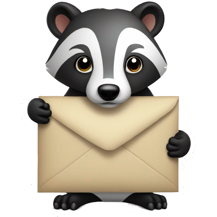 badger holding envelope emoji