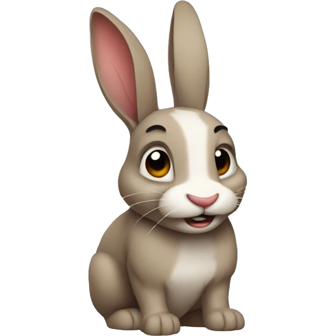 Scarred rabbit emoji