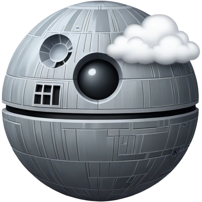 Death Star cloud emoji