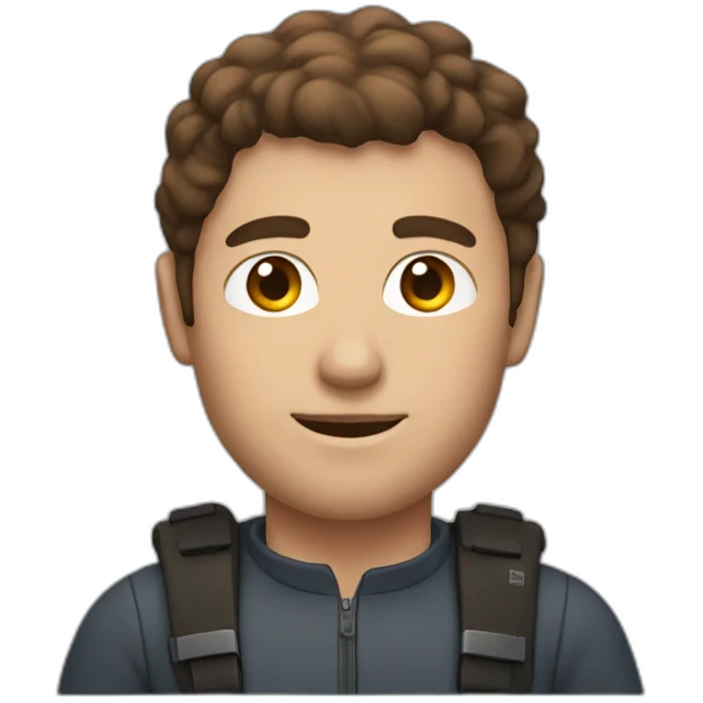 Man with brown hair and a Gravel bike emoji